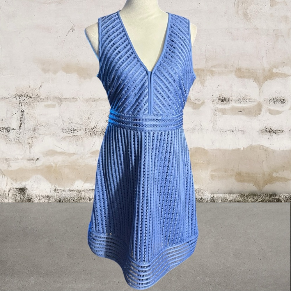 J. Crew Bright Winter Chalcedony Sleeveless V-Neck Dress Size 8
